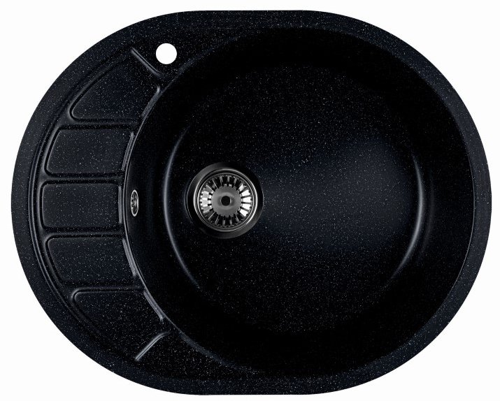 

Кухонная мойка Marblan Ovata R (черный,с сифоном)