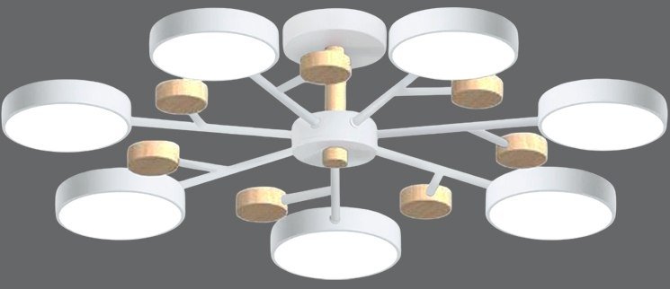 

Припотолочная люстра LED4U L3205-800 WH
