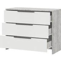 Комод Mio Tesoro Камелия 1 3 ящика (цемент светлый/белый)