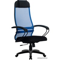 Офисное кресло Metta SU-1-BP Комплект 11, Pl тр/сечен (резиновые ролики, синий)