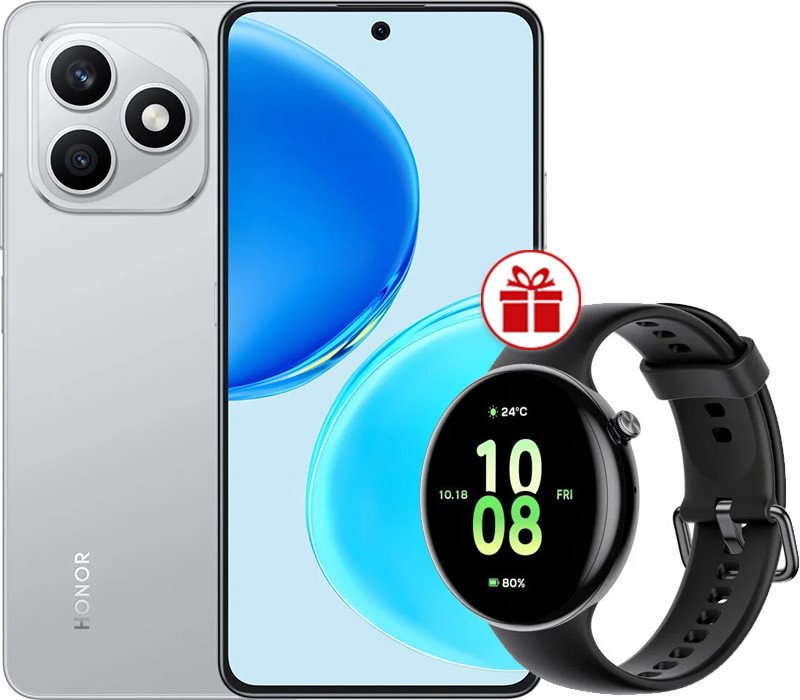 Телефон HONOR X8d 8GB/128GB международная версия (серый) + умные часы HONOR Watch Fit по акции