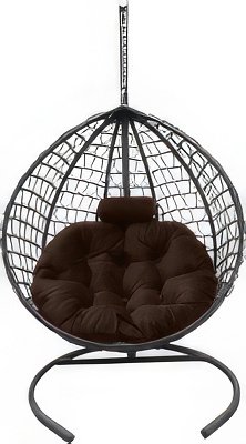 Подвесное кресло Craftmebel Кокон Капля Премиум (коричневый/графит)