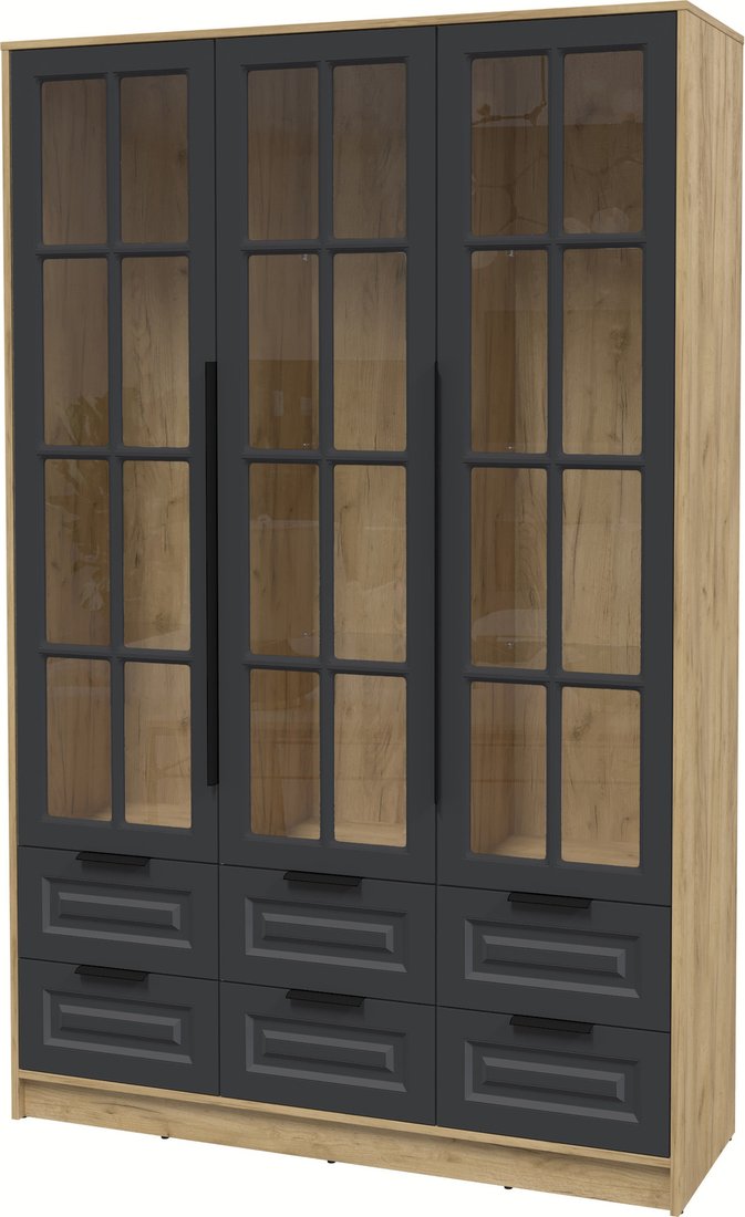 

Шкаф-витрина Интерлиния Концепт КТ-ШВ3 Деко (дуб золотой/пепел)