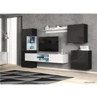 Стенка НК-Мебель Point тип-70 гостиная (белый/черный глянец) в Гродно