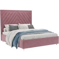 Кровать Мебель-АРС Мишель 160 (велюр пудра НВ-178 18)