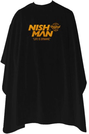 Пеньюар для клиента Nishman Black (желтое лого)
