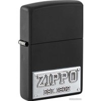 Зажигалка Zippo License Plate Black Matte 48689