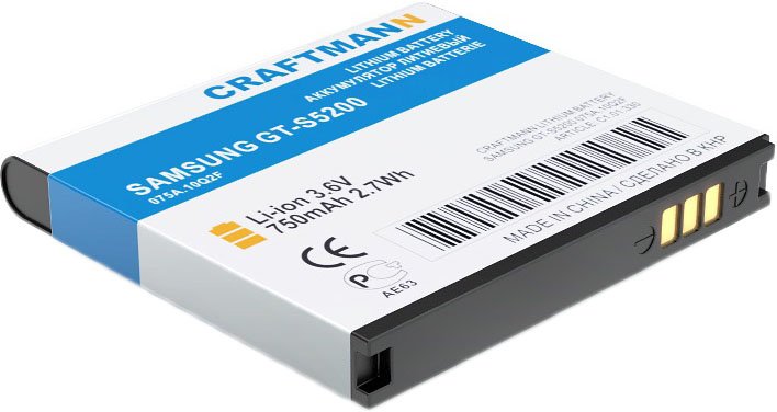 

Аккумулятор для телефона Craftmann C1.01.330 (совместим с Samsung EB504239HU)