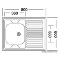 Кухонная мойка КромРус S 420 RUS (левая)