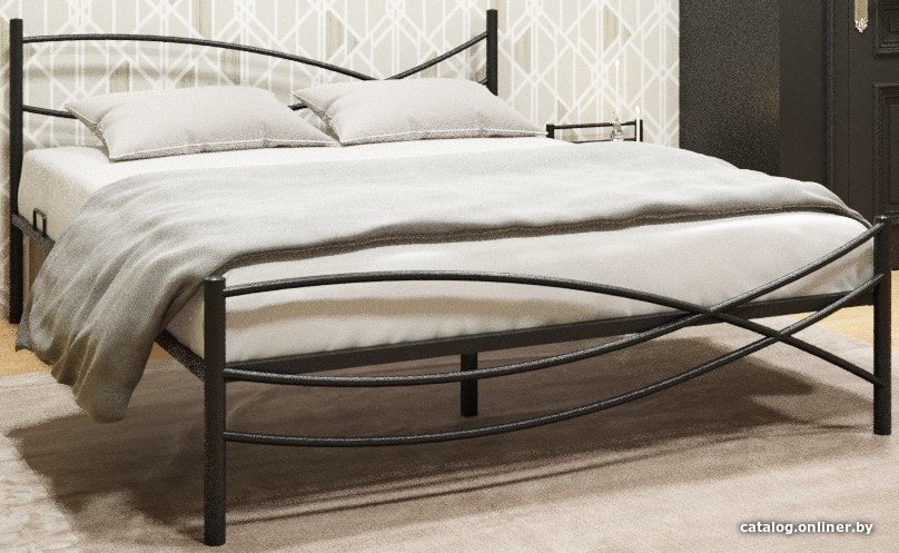 Кровать ИП Князев Калифорния 90x200 (черный)