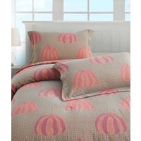 2-спальный комплект постельного белья Arya 2сп Pumpkin Dreams 8680943253446 (светло-серый/розовый)