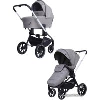 Универсальная коляска Rant MOWbaby Zoom PU (2 в 1, silver beige)