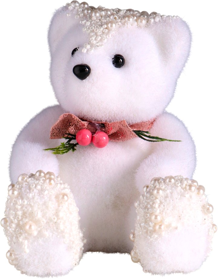 

Статуэтка Sima-Land Белый медвежонок с еловым бантом в бусинках 10873699