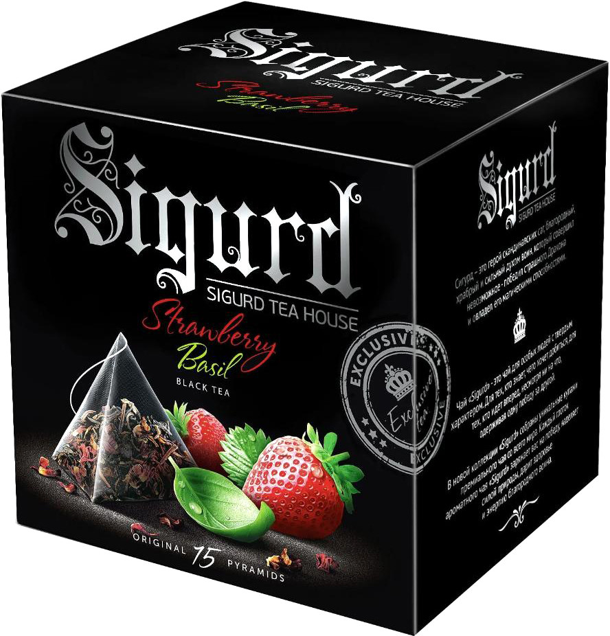 

Черный чай Sigurd Strawberry&Basil - Клубника&Базилик 15 шт
