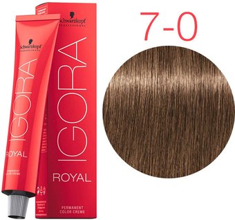 Крем-краска для волос Schwarzkopf Professional Igora Royal Permanent Color Creme 7-0 60 мл