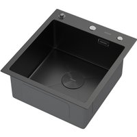 Кухонная мойка ARFEKA ECO AR 450*500 POP-UP BLACK PVD NANO