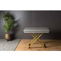 Стол-трансформер Levmar Cross P02/S90 (гриджио/золото)