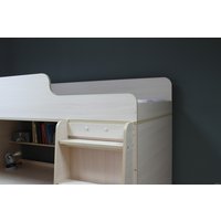 Кровать-чердак Красная звезда Р440 Капризун 5 со шкафом 180x80 (дуб млечный)