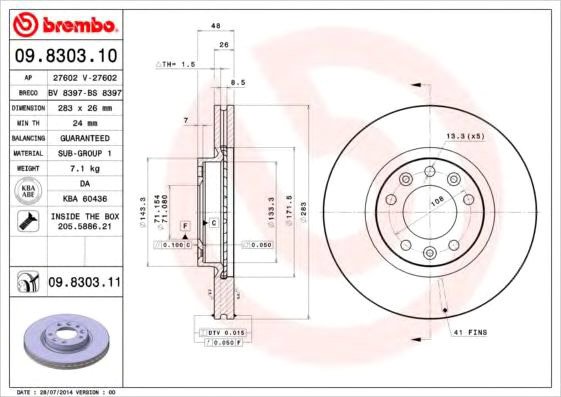 

Brembo 09830311