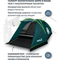 Треккинговая палатка RSP Outdoors Krewl 3 (зеленый)