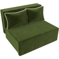 Диван Лига диванов Лагуна (микровельвет зеленый/кант микровельвет бежевый)