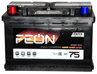 Автомобильный аккумулятор Feon L+ 650A (75 А·ч)