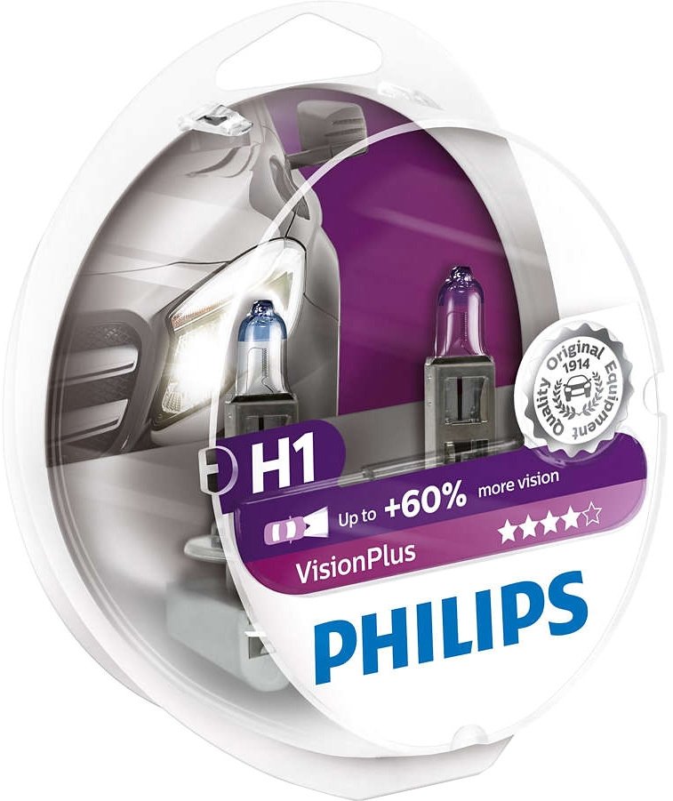 

Галогенная лампа Philips H1 VisionPlus 2шт