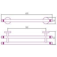 Держатель для полотенца Сунержа Каньон двойной L 400 03-3002-0400