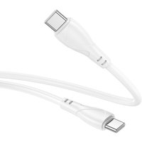 Кабель Borofone BX121 USB Type-C - USB Type-C (1 м, белый)