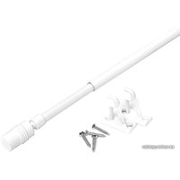 Карниз для штор Lm Decor кафе Цилиндр (белый глянец, гладкая, 0.4-0.6м, мм, 1 ряд)