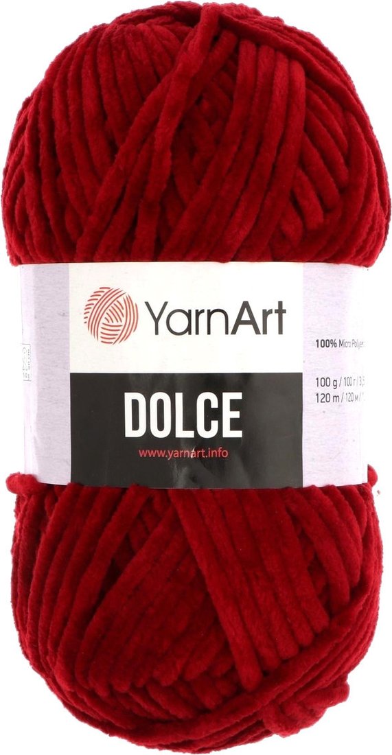 

Пряжа для вязания Yarnart Dolce 100% микрополиэстер 752 100 г (120 м, бордовый)