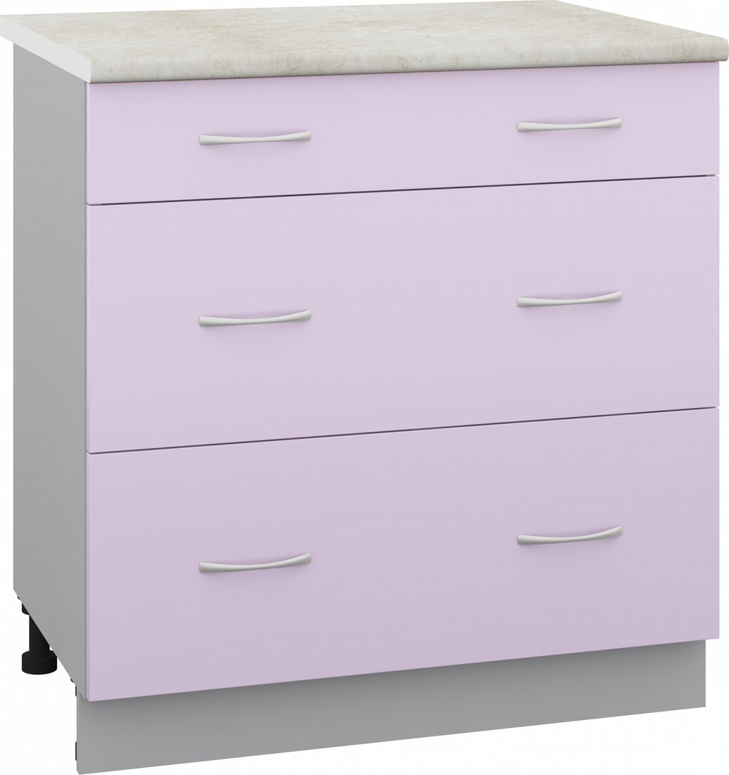 

Шкаф напольный Кортекс-мебель Корнелия Лира НШ80р3ш (сирень/королевский опал)