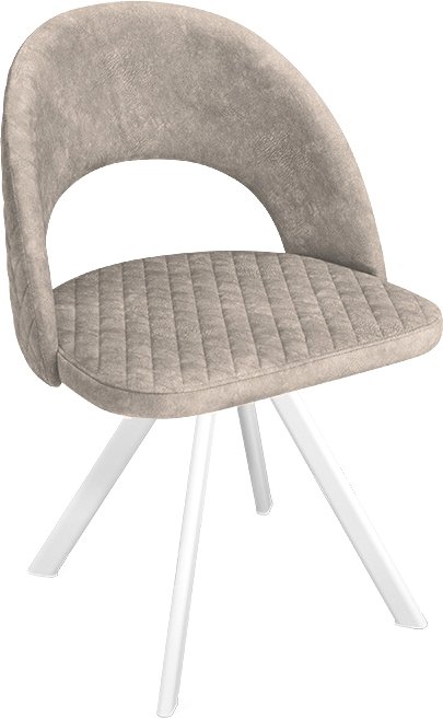 

Стул Трия Гэтсби К2 (белый матовый/микровелюр Wellmart Latte)