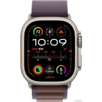 Умные часы Apple Watch Ultra 2 LTE 49 мм (титановый корпус, титановый/индиго, текстильный ремешок размера M)