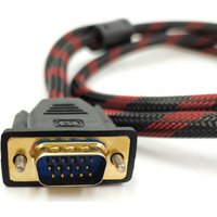 Кабель USBTOP DVI-I - VGA (1.5 м, черный/красный)