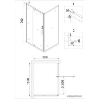 Душевой уголок Niagara NG-83-11AB-A90B 110x90