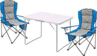 Стол со стульями Sundays ZC-CT004/ZC-CC008 (синий/серый)