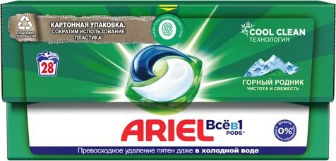 

Капсулы для стирки Ariel Горный родник (28 шт)