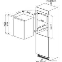 Однокамерный холодильник Smeg S3L100P1