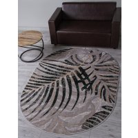 Ковер для жилой комнаты Merinos Liman F479-OVAL-GRAY-GREEN (1.6х3)