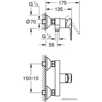 Смеситель Grohe Bauedge 23635001