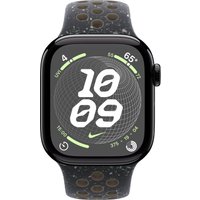 Умные часы Apple Watch Nike Series 10 42 мм (алюминиевый корпус, черный/полуночный, спортивный силиконовый ремешок S/M)