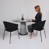 Кухонный стол Lepremo AV 1317 HPL+МДФ 1200 (мрамор марквина синий/черный)