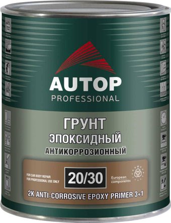 Автомобильный грунт Autop 2К эпоксидный антикоррозионный 3+1 - светло-серый - банка. 750 мл 20/30
