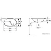 Умывальник Villeroy & Boch O.Novo 41626001
