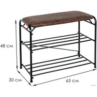Полка для обуви ЗМИ Альфа 23 с сиденьем ПДОА 23С (черный) в Бобруйске