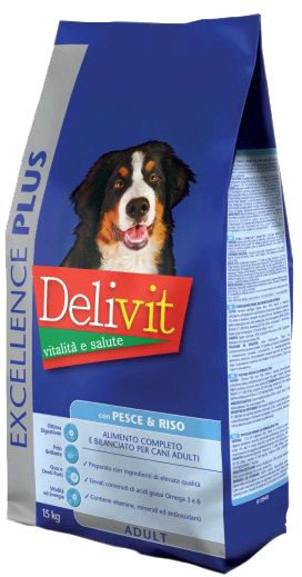 

Сухой корм для собак Pet360 Delivit Adult для взрослых средних и крупных пород с рыбой и рисом 15 кг