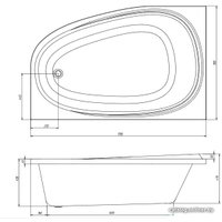 Ванна Ventospa Italy Like LA 170x110 R (с каркасом)