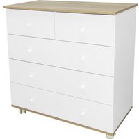 Детский комод Incanto Nova 800/5 (белый/дуб)