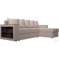 Угловой диван Лига диванов Дубай лайт правый 114189 (рогожка бежевый)
